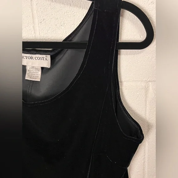 🌻$11 Deal!🌻 Victor Costa Women's Black Velvet Tank Top Size L $11 DEAL - Picture 3 of 5